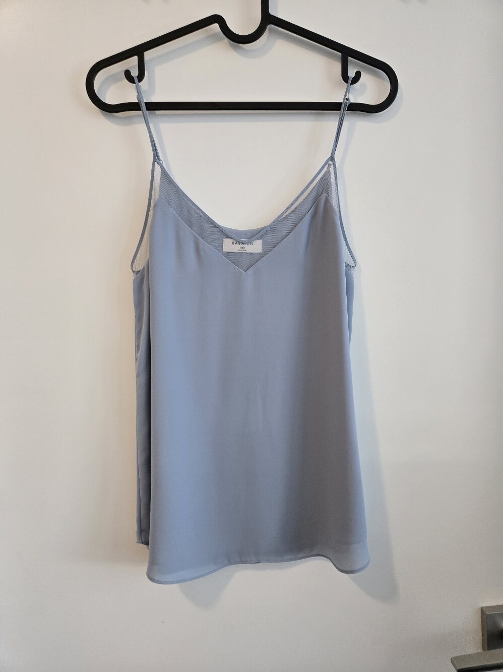 Babaton Pale Blue V-Neck Spaghetti Strap Camisole